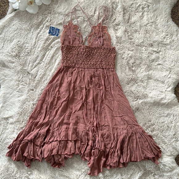Free People Adella Slip Rose Size S - Picture 9 of 9